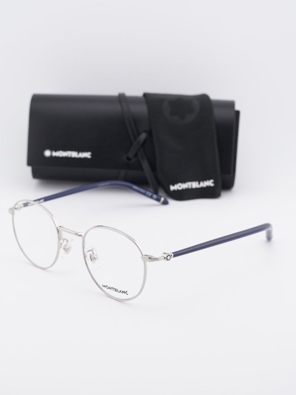 Montblanc MB0273O 003 Round Eyeglasses – Silver 49mm